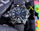 Replica Breitling Superocean Black Dial Black Bezel Black Rubber Strap Watch 43mm
